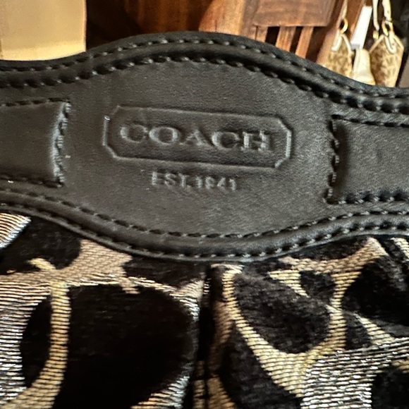 Coach Black and Silver Print Purse - Picture 3 of 12